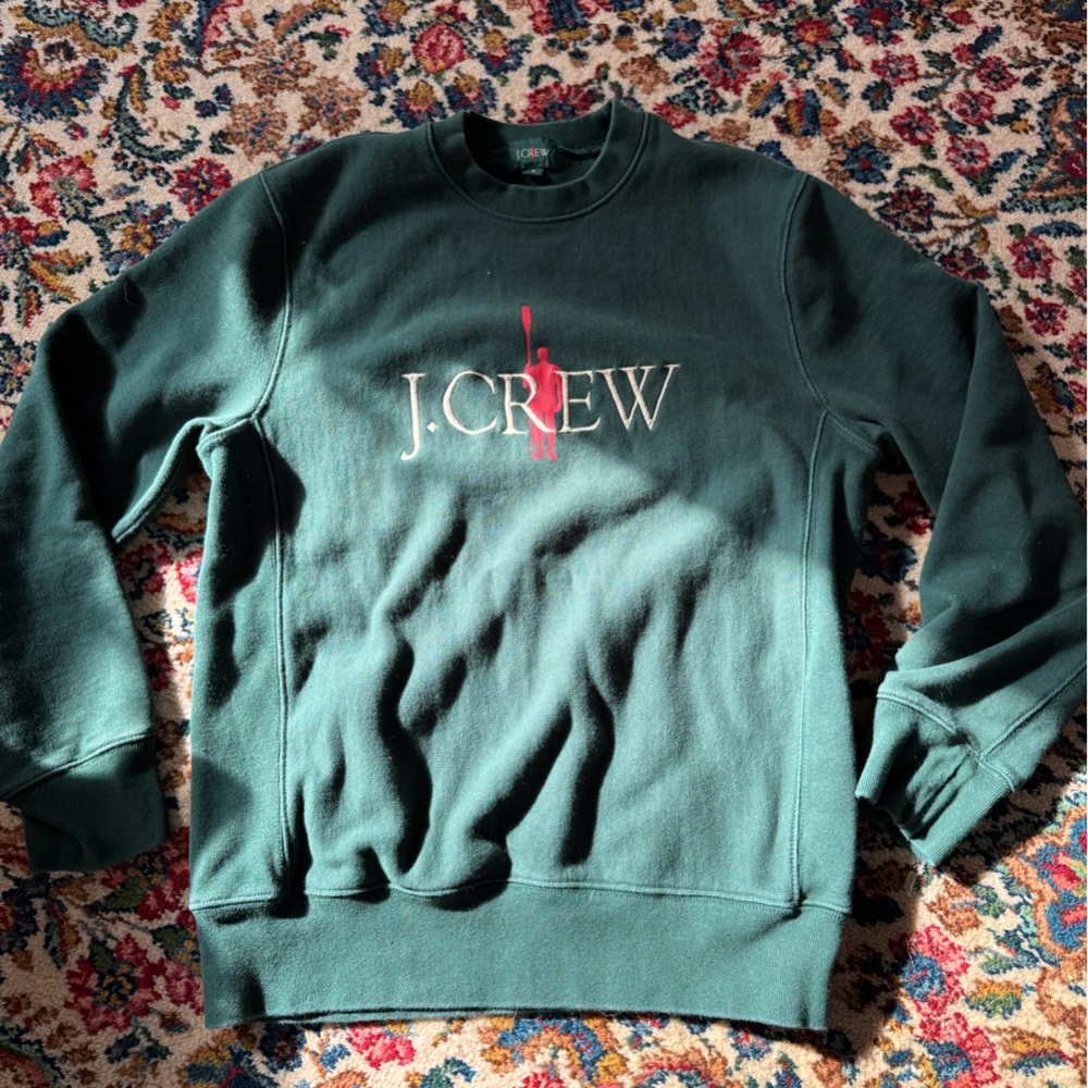 J.Crew Green Unisex Vintage Oarsman Crewneck Sweatshirt